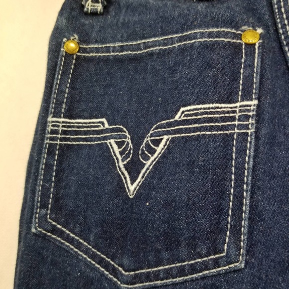 Vintage Chardon Paris Jeans High Waist Size 5 Tiny Waist Dark Denim - Picture 7 of 10